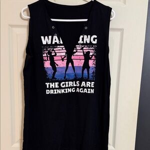 Black Graphic Women’s Tank Top – The Girls Are Drinking Again